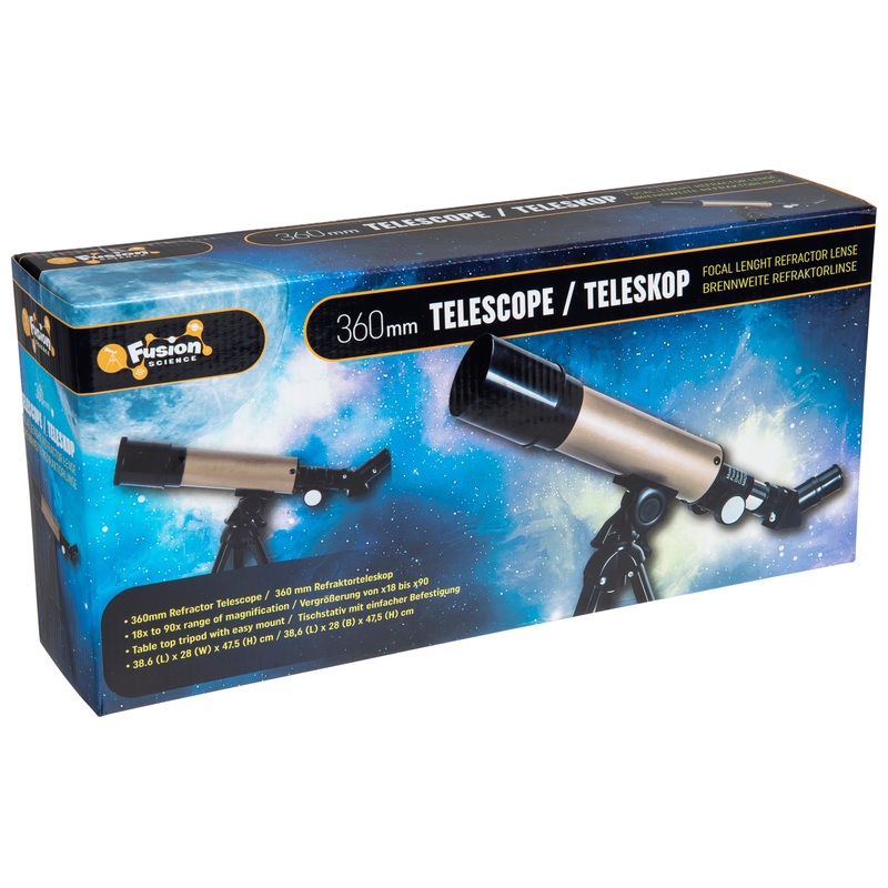 Fusion Science Refractor Toy Telescope 360mm (Land and Sky) 7 Fusion Science Refractor Toy Telescope 360mm (Land and Sky)