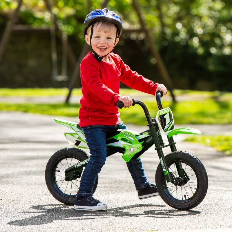 12 Inch Moto X Motocross-Style Balance Bike Green