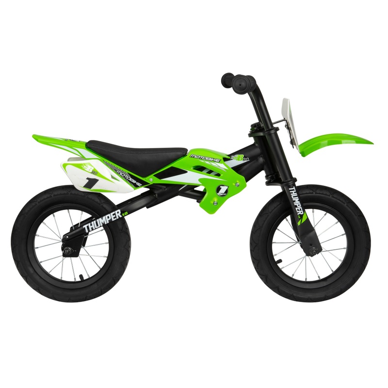 12 Inch Moto X Motocross-Style Balance Bike Green