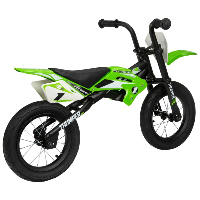 12 Inch Moto X Motocross-Style Balance Bike Green