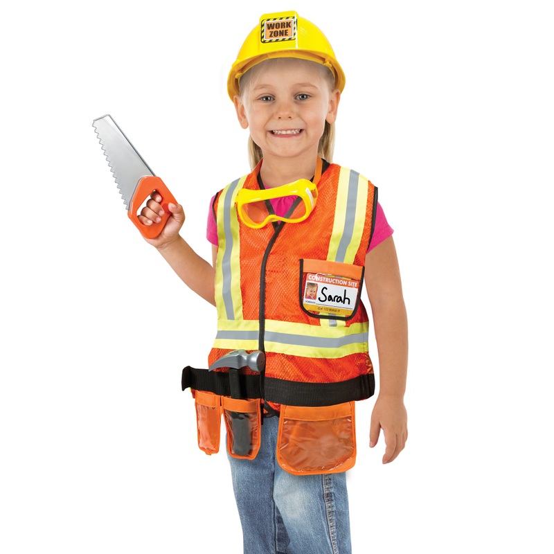 Melissa & Doug Costume Construction Worker Dress-Up Set