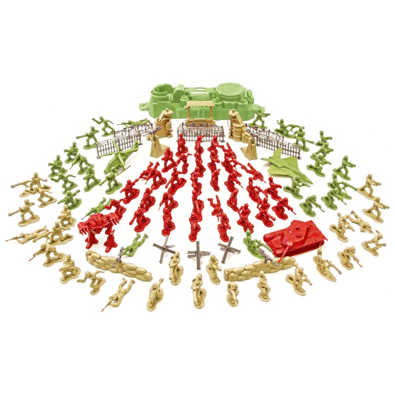 The Corps! Army Men Toy Soldiers Battalion Tub 104 Pieces 2 The Corps! Army Men Toy Soldiers Battalion Tub 104 Pieces