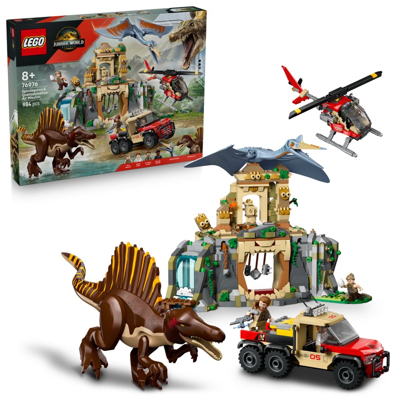 LEGO Jurassic World 76976 Spinosaurus & Quetzalcoatlus Air Mission Set