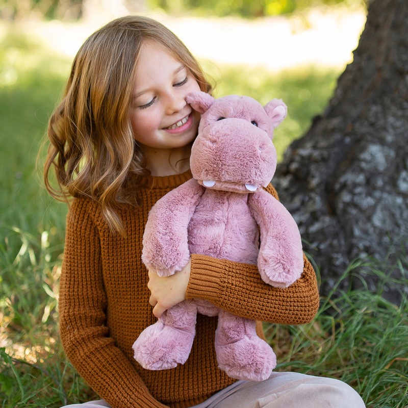World's Softest Plush Hippy Hippo the Mauve Hippo Soft Toy 40cm