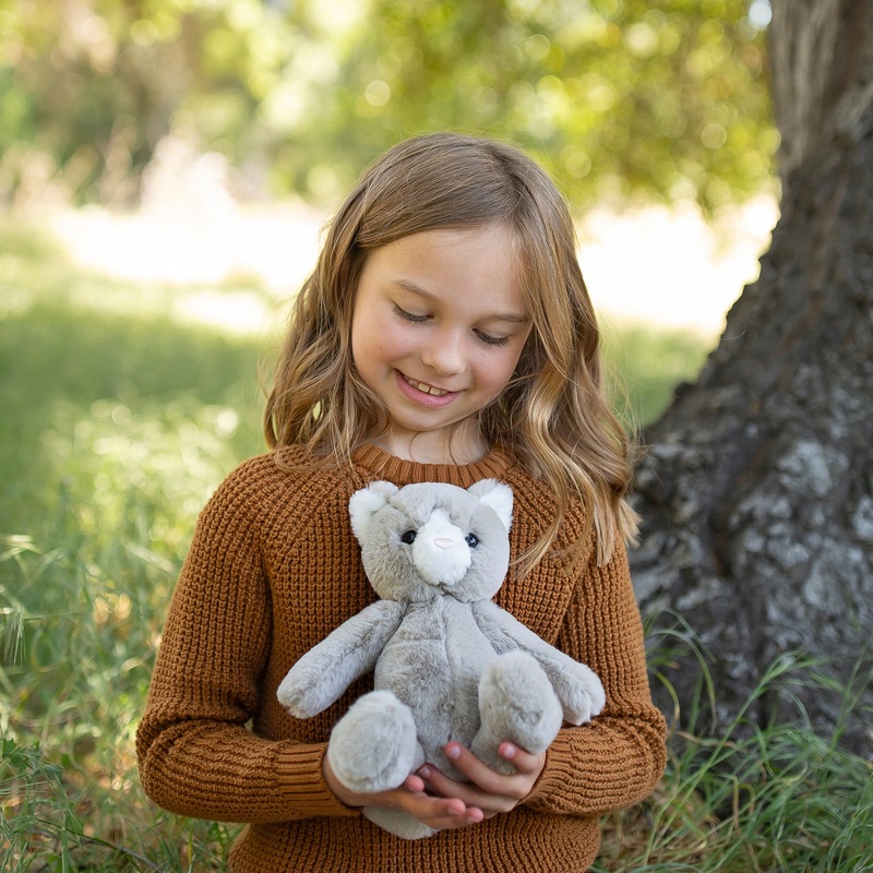 World's Softest Plush Karing the Grey Cat Soft Toy 25cm