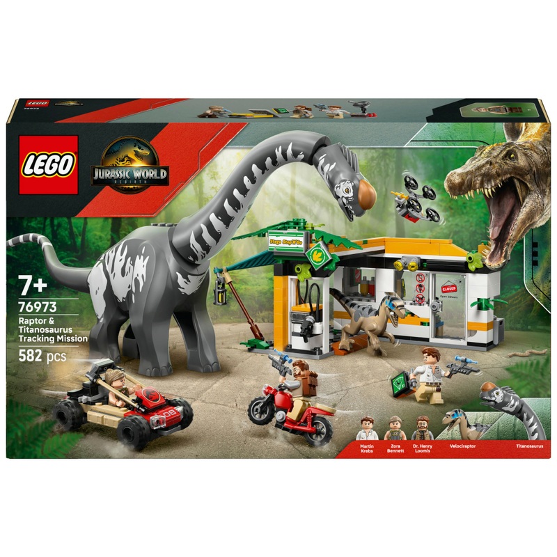 LEGO Jurassic World 76973 Raptor & Titanosaurus Tracking Mission Set