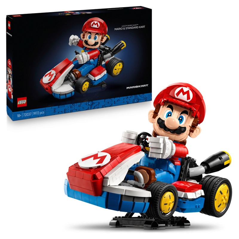 LEGO Super Mario 72037 Mario Kart: Mario & Standard Kart Set for Adults