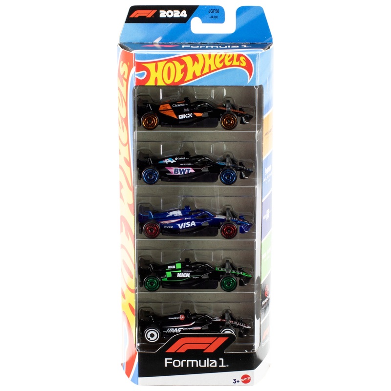 Hot Wheels 1:64 Formula 1 Race Team Die-Cast Cars 5 Pack