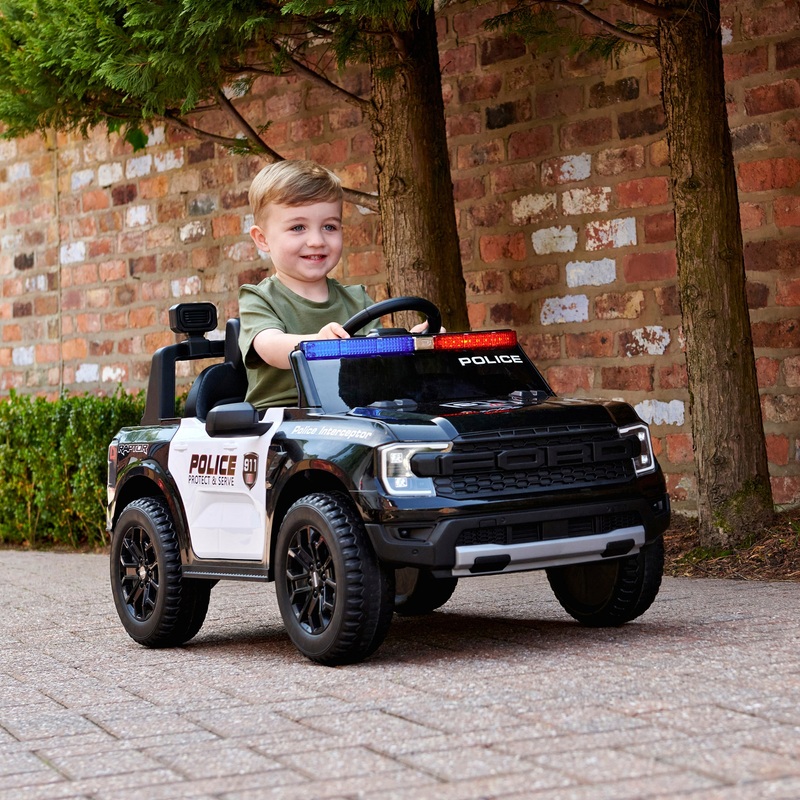 Ford Ranger Raptor Police Truck 12V Electric Ride On with Remote Control