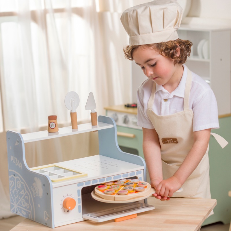 Kitchen Corner Wooden Pizza Oven Playset with Accessories