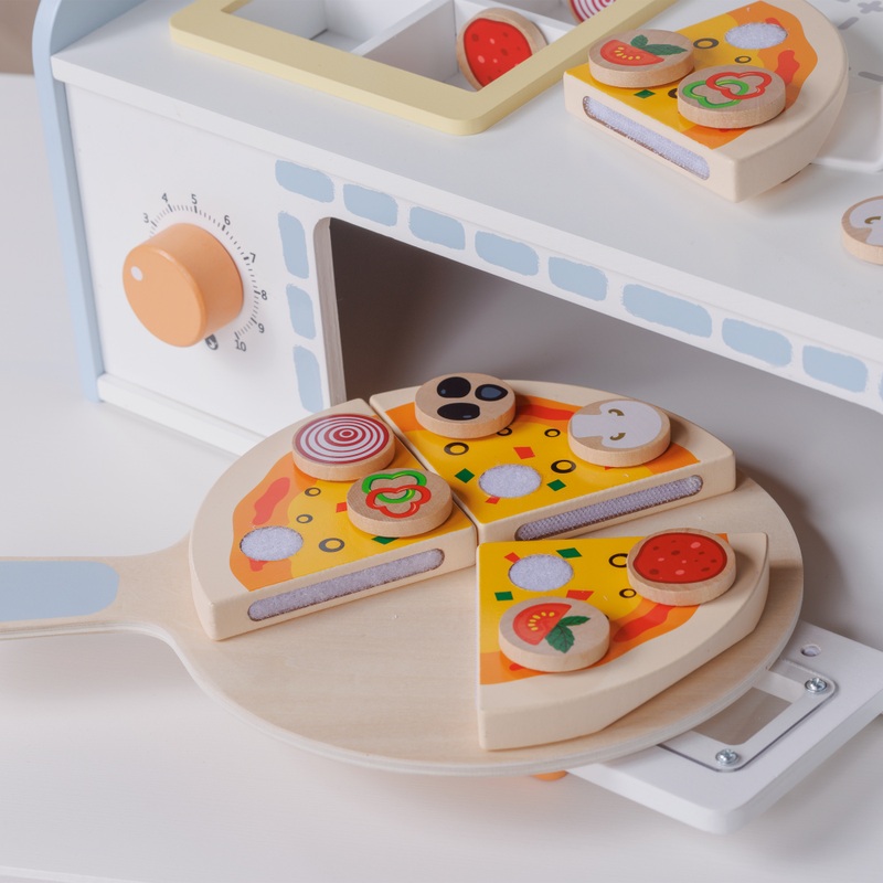 Kitchen Corner Wooden Pizza Oven Playset with Accessories 5 Kitchen Corner Wooden Pizza Oven Playset with Accessories