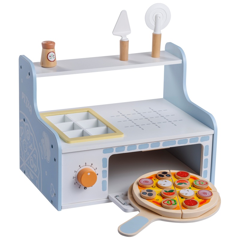 Kitchen Corner Wooden Pizza Oven Playset with Accessories 7 Kitchen Corner Wooden Pizza Oven Playset with Accessories