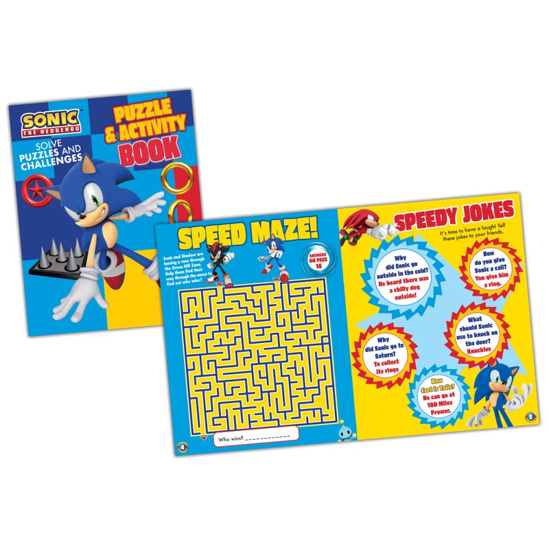 Sonic the Hedgehog Activity and Colouring Book Set with Tin 4 Sonic the Hedgehog Activity and Colouring Book Set with Tin