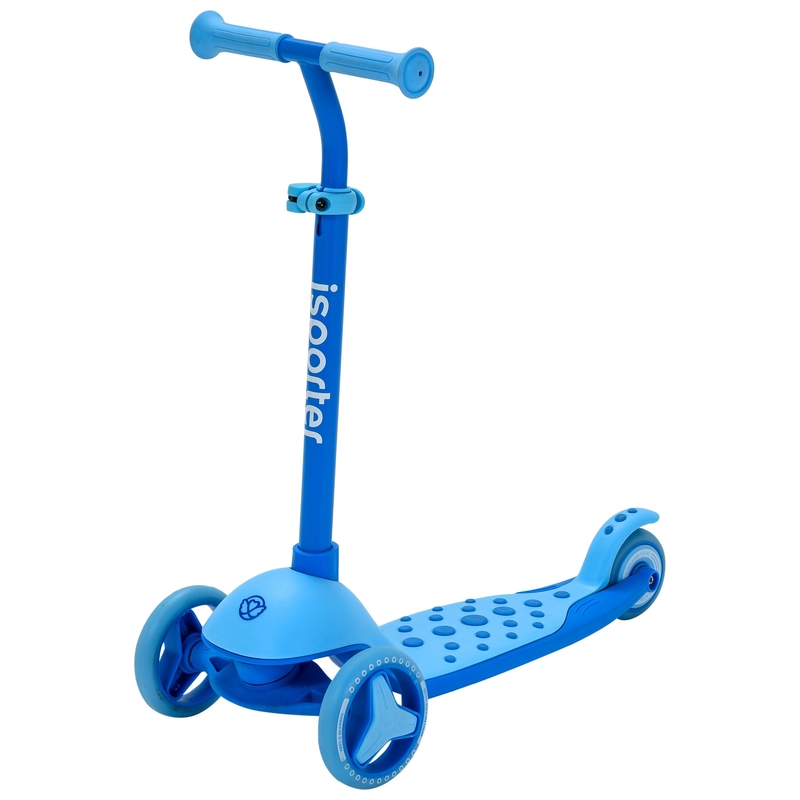 iSporter Mini LED 3 Wheel Scooter Blue
