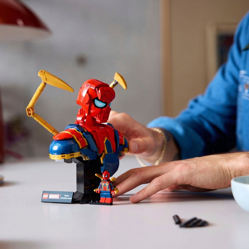 LEGO Marvel 76326 Iron Spider-Man Bust Set for Adults