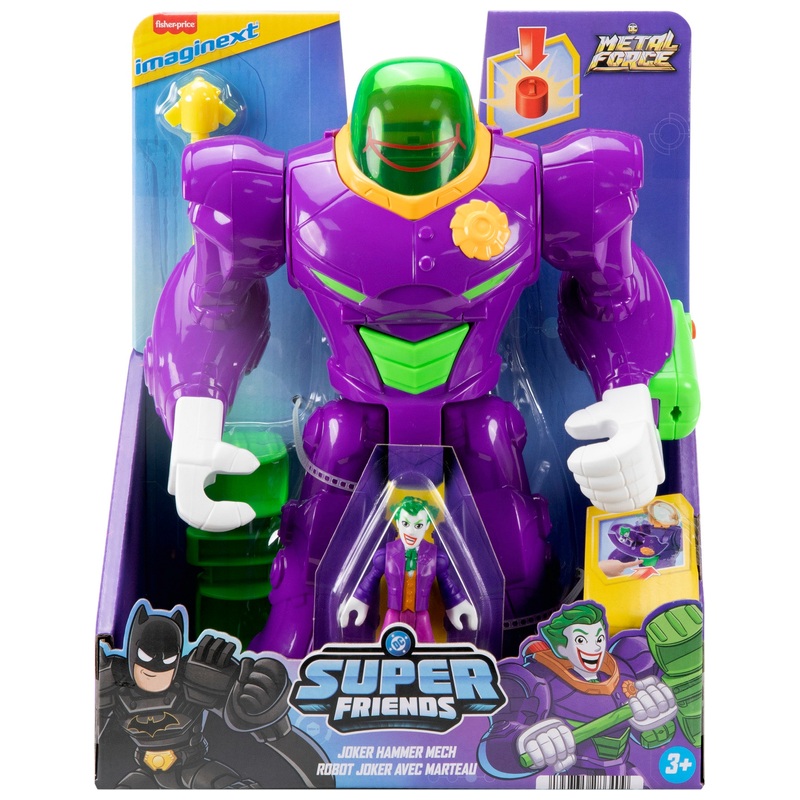Fisher-Price Imaginext DC Super Friends Metal Force Set Joker Hammer Mech 8 Fisher-Price Imaginext DC Super Friends Metal Force Set Joker Hammer Mech