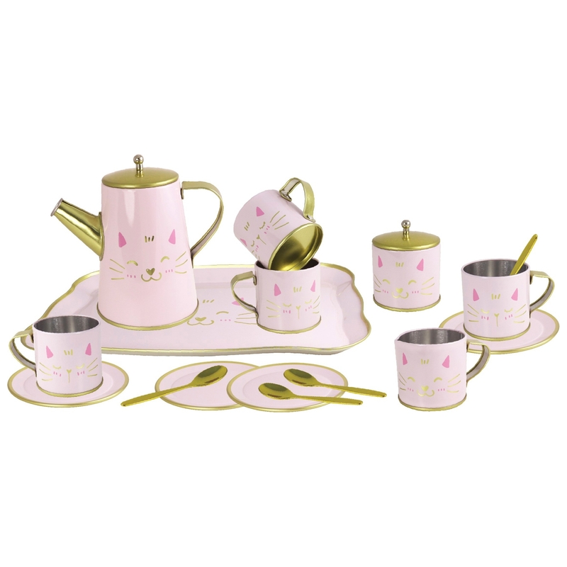 Kitty Tin Tea Set 18 Pieces