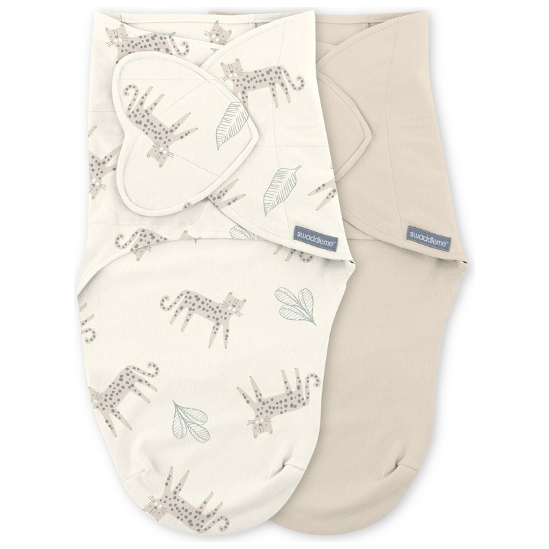 SwaddleMe by Ingenuity 0 - 3 Months 1.0 Tog Monogram Swaddles Born Free 2 Pack