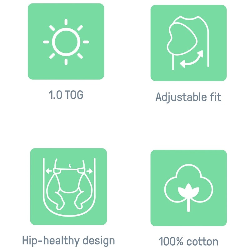 SwaddleMe by Ingenuity 0 - 3 Months 1.0 Tog Monogram Swaddles Born Free 2 Pack