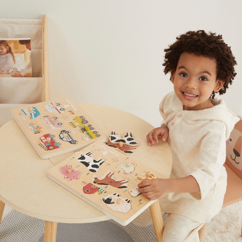 Squirrel Play Wooden Farm Animals Sound Puzzle
