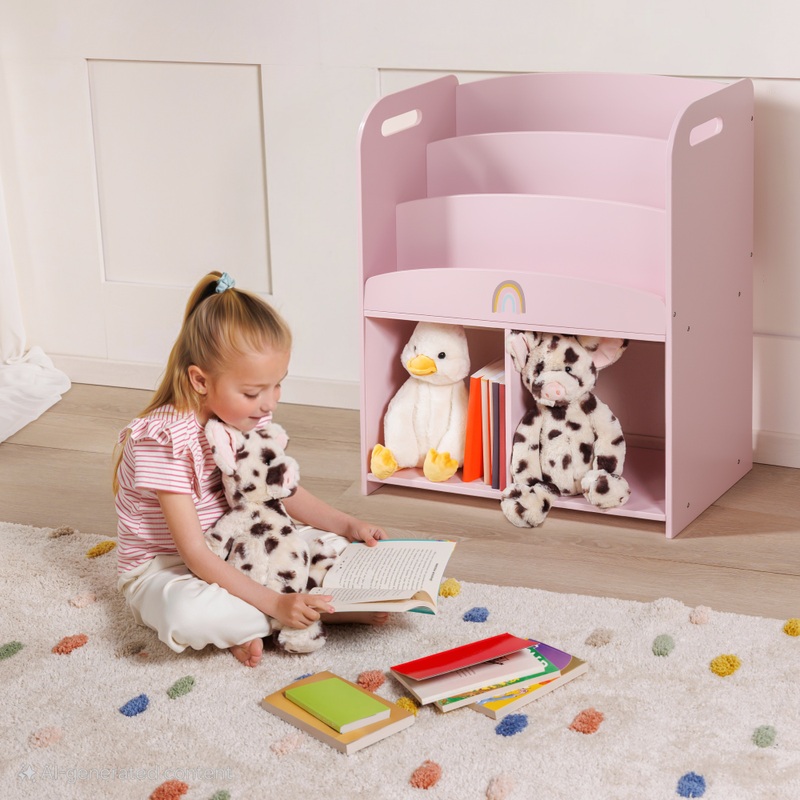 Ivy & Lily Wooden Bookshelf with Storage