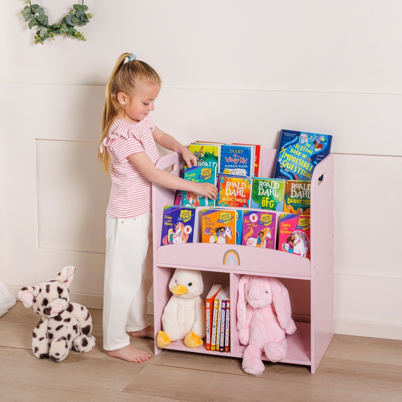 Ivy & Lily Wooden Bookshelf with Storage 4 Ivy & Lily Wooden Bookshelf with Storage