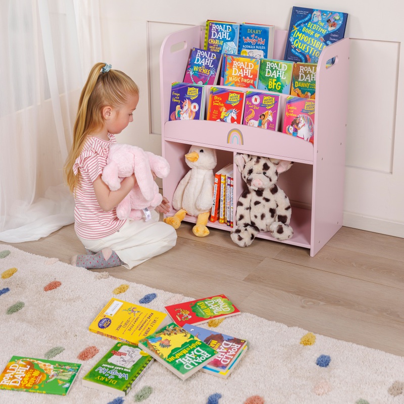 Ivy & Lily Wooden Bookshelf with Storage 5 Ivy & Lily Wooden Bookshelf with Storage