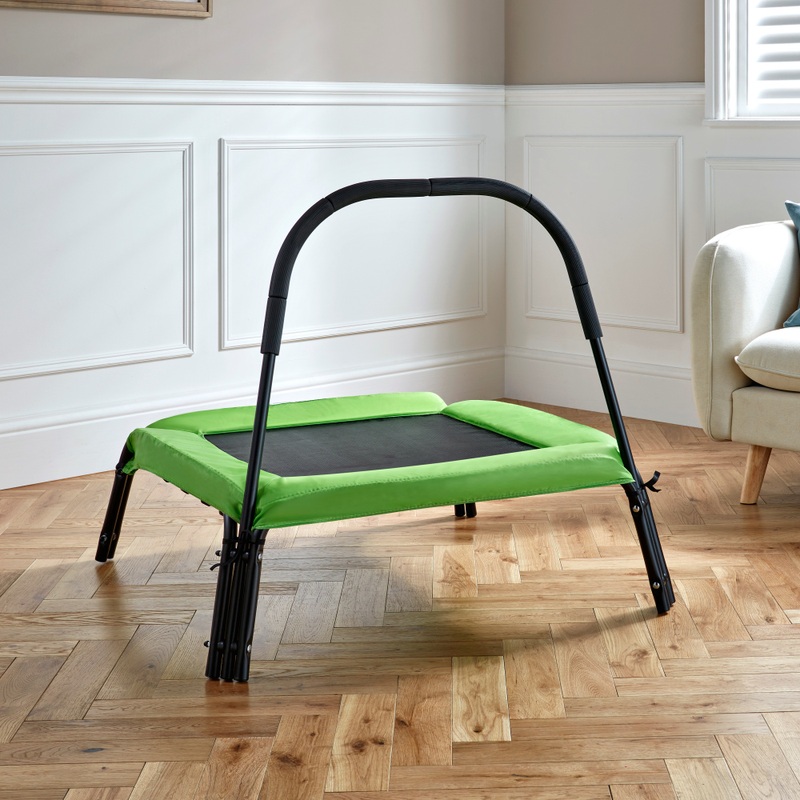 My First Trampoline with Handle Green