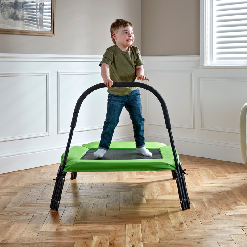 My First Trampoline with Handle Green