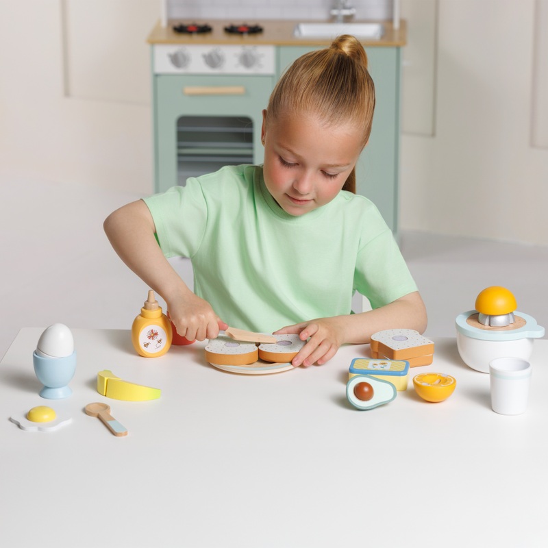 Kitchen Corner Wooden Pull-Apart Breakfast Food Set with Juicer 5 Kitchen Corner Wooden Pull-Apart Breakfast Food Set with Juicer