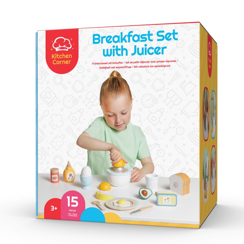 Kitchen Corner Wooden Pull-Apart Breakfast Food Set with Juicer 8 Kitchen Corner Wooden Pull-Apart Breakfast Food Set with Juicer