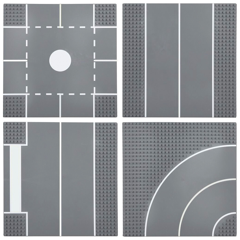 Build-It 10-Pack Street Plates for Building Bricks Base Plate