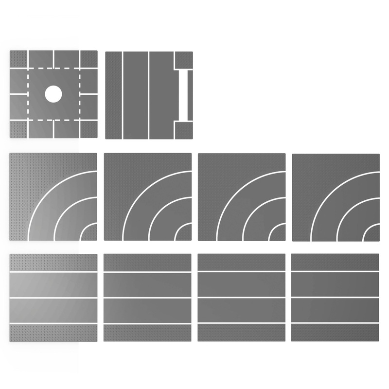 Build-It 10-Pack Street Plates for Building Bricks Base Plate 5 Build-It 10-Pack Street Plates for Building Bricks Base Plate